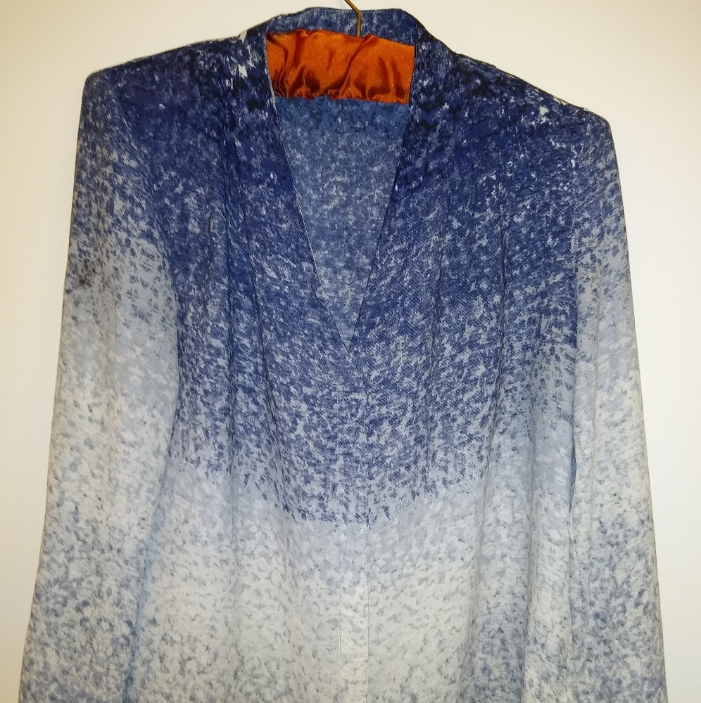 Blue and white shirt